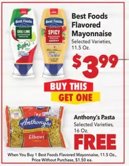 Vallarta Supermarkets Best Foods Flavored Mayonnaise offer