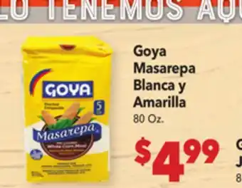 Vallarta Supermarkets Goya Masarepa Blanca y Amarilla offer