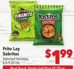 Vallarta Supermarkets Frito Lay Sabritas offer
