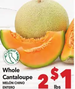 Vallarta Supermarkets Whole Cantaloupe/MELÓN CHINO ENTERO offer