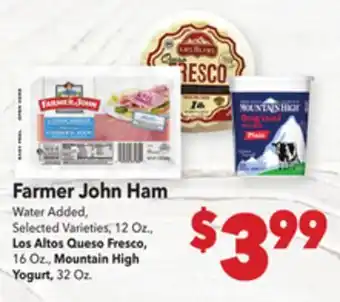 Vallarta Supermarkets Farmer John Ham offer