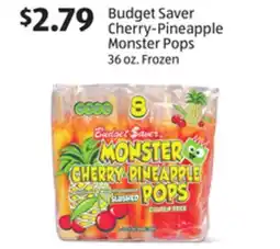 Aldi Budget Saver Cherry-Pineapple Monster Pops offer