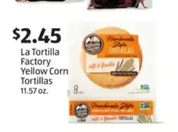 Aldi La Tortilla Factory Yellow Corn Tortillas offer