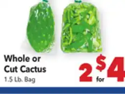 Vallarta Supermarkets Whole or Cut Cactus offer