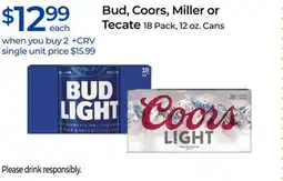 Rite Aid Bud, Coors, Miller or Tecate offer