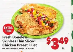 Vallarta Supermarkets Fresh Boneless Skinless Thin Sliced Chicken Breast Fillet / MILANESA DE PECHUGA DE POLLO offer