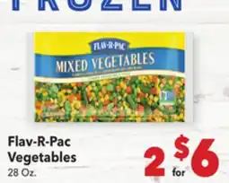 Vallarta Supermarkets Flav-R-Pac Vegetables offer