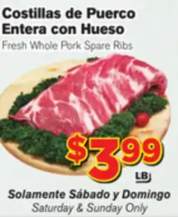 El Super Fresh Fresh Whole Pork Spare Ribs offer