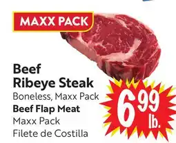 Foodmaxx Beef Ribeye Steak, Beef Flap Meat offer