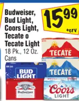 El Super Budweiser, Bud Light, Coors Light, Tecate o Tecate Light offer