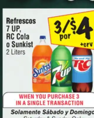 El Super 7 UP, RC Cola o Sunkist offer