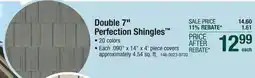 Menards Double 7 Perfection Shingles offer