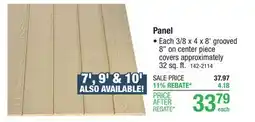 Menards LP SmartSide 3/8 x 4 x 8' Grooved 8 OC Textured Engineered Wood Panel Siding offer