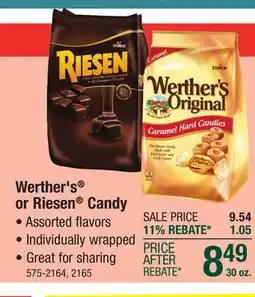 Menards Werther's Original Caramel Hard Candies - 30 oz offer