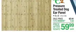 Menards 6 x 8 Pressure Treated Dog Ear Fence Panel offer