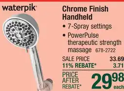Menards Waterpik PowerPulse Massage 7-Spray Setting Chrome Handheld Showerhead offer