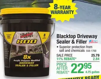 Menards SealBest 800 Fast-Drying Blacktop Driveway Sealer & Filler - 4.75 gal offer
