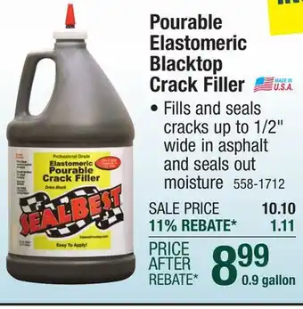 Menards SealBest Professional Grade Elastomeric Pourable Blacktop Crack Filler - 0.9 gal offer