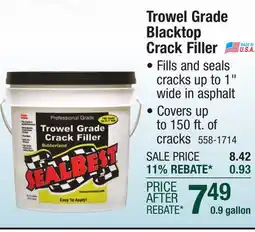 Menards SealBest Acrylic-Modified Trowel Grade Blacktop Crack Filler - 0.9 gal offer