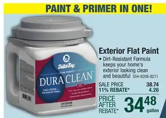 Menards Dutch Boy Dura Clean Exterior Flat Parisian Rose Paint + Primer - 1 gal offer