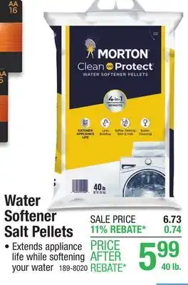 Menards Morton Clean and Protect Water Softener Salt Pellets - 40 lb offer