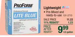 Menards ProForm Lite Blue Joint Compound - 4.5 Gallon offer