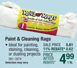 Menards Painter's Choice Roll O' Rags Cotton Paint & Cleaning Rags - 1 lb offer