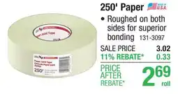 Menards SHEETROCK 2-1/16 x 250' Paper Drywall Joint Tape offer