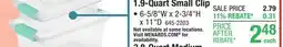 Menards Sterilite Small Clear Clip Box offer