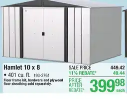 Menards Arrow Hamlet 10 x 8 Steel Outdoor Storage Shed offer