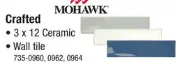 Menards Mohawk Crafted Gloss White 3 x 12 Ceramic Wall Tile offer