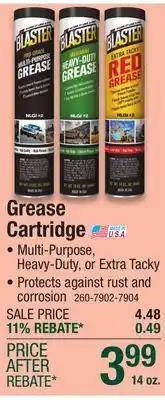 Menards B'laster Pro-Grade Multi-Purpose Grease - 14 oz offer