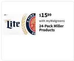 Walgreens 24-Pack Miller Products offer