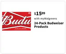 Walgreens 24-Pack Budweiser Products offer