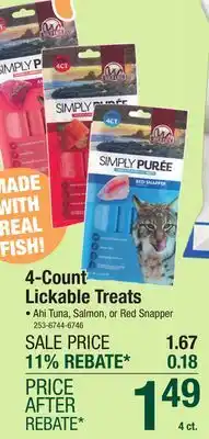 Menards Wild Eats Ahi Tuna Simply Puree Cat Treats - 2 oz offer