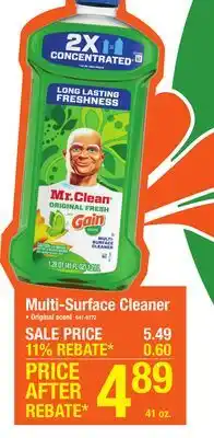 Menards Mr. Clean Concentrated Gain Original Multi Surface Cleaner - 41 oz offer