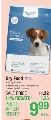Menards Master Paws Puppy Formula Dog Food - 16.5 lb offer