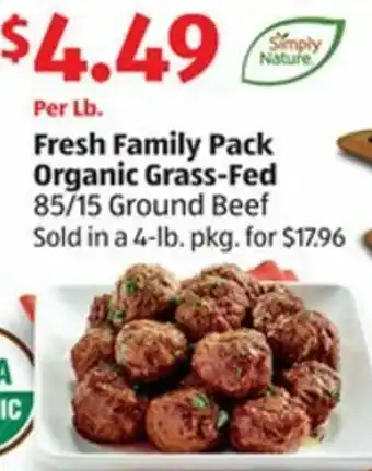 Aldi Fresh Family Pack Organics Grass-Fed offer