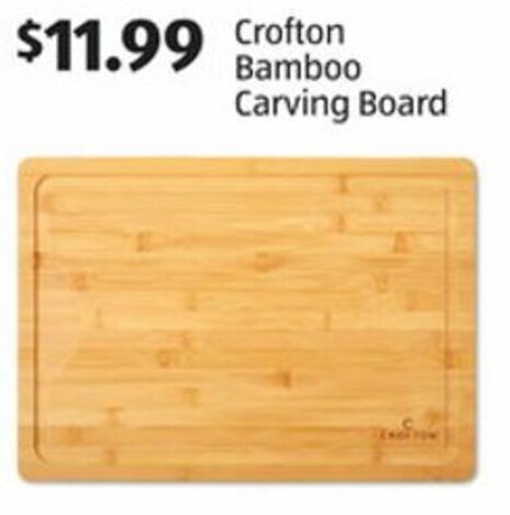 New CROFTON BAMBOO CARVING CUTTING BOARD 21 x 15 x 0.78 inches