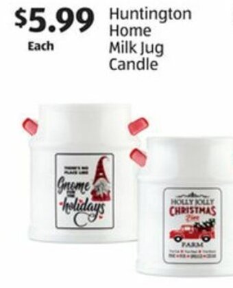 Aldi Huntington Home Milk Jug Candle offer