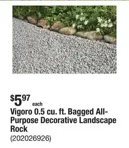 The Home Depot Vigoro 0.5 cu. ft. Bagged All-Purpose Decorative Landscape Rock offer