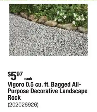 The Home Depot Vigoro 0.5 cu. ft. Bagged All-Purpose Decorative Landscape Rock offer