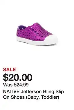 Marshalls NATIVE Jefferson Bling Slip On Shoes (Baby, Toddler) offer