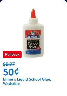 Walmart Elmer's Liquid School Glue, Washable offer