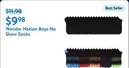 Walmart Wonder Nation Boys No Show Socks offer