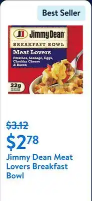 Walmart Jimmy Dean Meat Lovers Breakfast Bowl offer