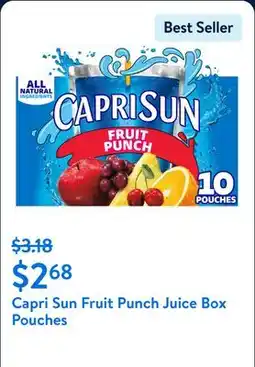 Walmart Capri Sun Fruit Punch Juice Box Pouches offer