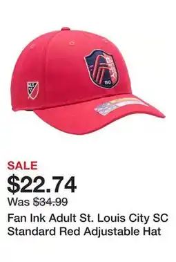 Dick's Sporting Goods Fan Ink Adult St. Louis City SC Standard Red Adjustable Hat offer