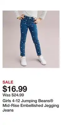 Kohl's Girls 4-12 Jumping Beans Mid-Rise Embellished Jegging Jeans offer