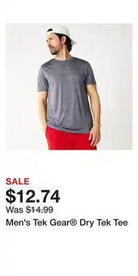 Kohl's Men's Tek Gear Dry Tek Tee offer
